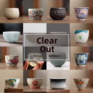 Clearance Sale Ceramic Tea Cup for Drinking Tea Small Cup Gongfu Tea Set Personal Dedicated Tea Bowl Owner Cup