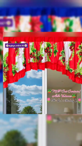 BRIGHT CHRISTMAS DESIGN window curtains MSP Valance for Window/ door Curtain hanging valance arko designs/ kurtina pangpasko