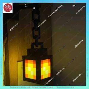 ไฟฉายตั้งโต๊ะและติดผนังแบบชาร์จไฟได้ผ่านพอร์ต USB-C รูปทรงเหมือนหินสีน้ำตาล พร้อมไฟ LED หลายสีสำหรับเล่นเกม ควบคุมด้วยรีโมทคอนโทรล เหมาะสำหรับเป็นของขวัญ