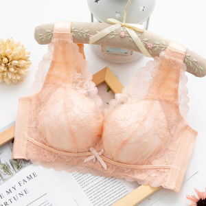 Plus Size Intimates Womens Plus Size Ladies Breast Holding Big Chest Small Bra Thin Full Cup Push-up Wireless Ultra-Thin