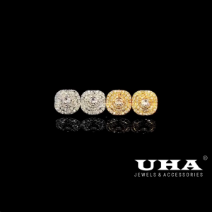 B1727 Bông tai nữ đính đá CZ sáng lấp lánh UHA