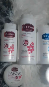 DEOplus Natural Deodorant Powder Underarm & Foot All Day Protection BUY1 TAKE1 40g & 80g