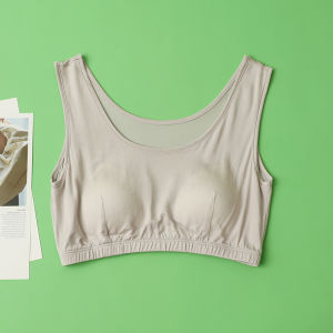 Áo Ngực Lót Ren Bằng Vải Lụa Tơ Tằm Mỏng Không Dây Áo Tập Yoga Kiểu Dáng Không Đường May Ba Vòng Không Có Vòng Thép Áo Ngực