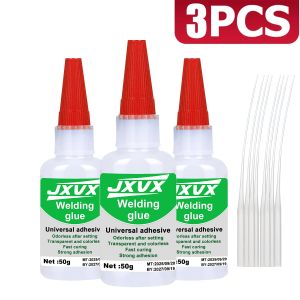 JXVX 50g Welding High Strength Oily Glue - Universal Superglue Mighty Instant Glue for Resin Ceramic Metal Glass