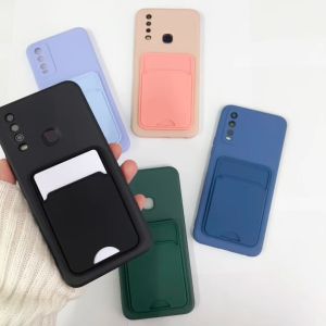 Oppo Reno 5F 10 10 Pro  11 11 Pro 12 12 Pro 13 13F 13 Pro rubber card holder TPU matte silicon soft case cover fon casing
