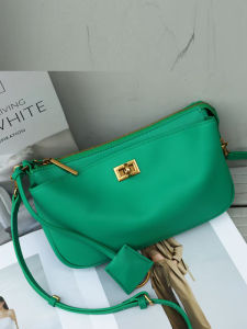 MEIFEI | Leather Crossbody Bag Small Square Bag With Lock