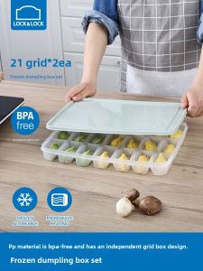 LocknLock | Compartmentalized Freshness Preservation Dumpling Box Multi-layer Tray