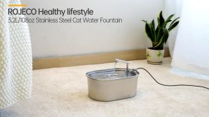 3.2L NEW Stainless Steel Cat Water Fountain Automatic Cats Drinker Drinking Fountain For Cat Dog Pet Water Dispenser Accessories