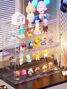 XMVP กล่องเก็บโมเดล กล่อง popmart กล่องใส่ art toy ของแต่งห้อง ความจุขนาดใหญ่ กันฝุ่นวางซ้อนกันได้ วัสดุที่แข็งแรง