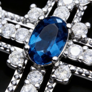 A delicate and exquisite cross necklace featuring a sophisticated crystal and cubic zirconia