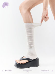 Purpleguys Thin Miu Style Cuffed Socklettes Women Summer Autumn Breathable Loose Feel Solid Color Leggings Socks Ultra Thin