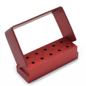 Dental Instrument Diamond Burs 10Holes Holder Fg Bur High Speed Bur Holder Box Case Dentist Material Metal Tool