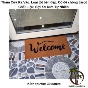 Thảm cửa ra vào Có Đế Chống Trượt Thảm Loại Tốt Kích thước: 30x60cm