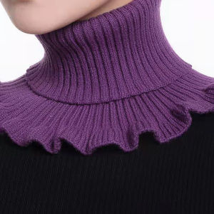 LAVEN | Cổ Áo Dệt Kim Cotton Có Thể Tháo Rời Dành Cho Nữ Thời Trang Ấm Áp Mùa Đông Bảo Vệ Cổ Áo Giả Cổ Áo Giả Chất Liệu Len Nguyên Chất