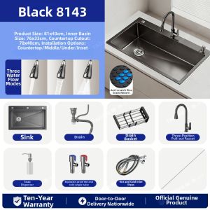 TAOSHI | Nano Handmade Thickened 304 Stainless Steel Sink