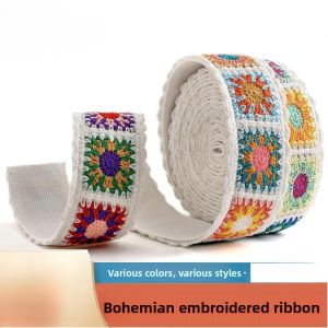 1 Yards Lace Ribbon for Apparel Sewing Fabric Trim Crocheted Lace Fabric Handmade Accessories 2 Inches