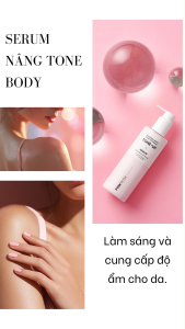 Kem Body Nâng Tông Tức Thì PinkRosa Personal Body Tone-Up Serum Dưỡng Trắng Cấp Ẩm 250ml