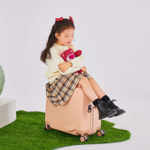 Childrens Luggage Suitcase 18 Inch Hard Shell Cute Pull Rod for Girls And Boys Traveling Carry-On No Checked Baggage Required