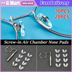 Eyeglasses Soft Nose Pads with Screwdriver Oval Silicone Air Chamber Glasses Anti-slip Nose Pad Screw Replacement Repair Tools