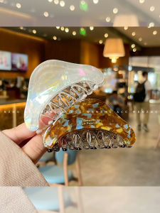 WENZHU | Elegant Retro High-Class Korean Style Cloudy Colorful Claw Clip