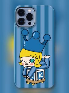 MOLLY Happy Train Party iPhone15Pro Max Apple Phone Case Trendy Brand 14 Anti-Fall Cover 13 Mobile Shell 12 Women 11 Cute Cartoon Princess Jasmine Blue