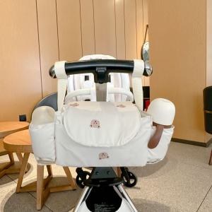 INS Baby Stroller Portable Pannier Bag Daily Necessities Storage Pannier Bag Multi-Function Stroller Storage Basket