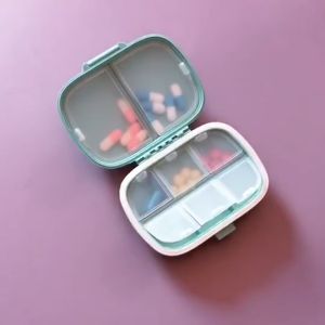 Portable 8-Cell Sealed Medicine Box: Moisture-Proof One Week Pill Box