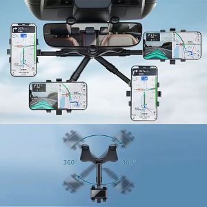 Original Holder Hp Mobil Putar 360 derajat Holder Kaca Spion Multifungsi