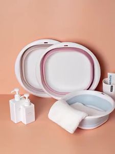 Baby Folding Wash Basin Portable Kids Bath Bucket