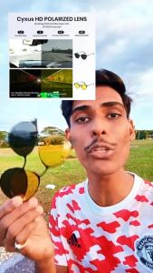 Cyxus Magnetic Polarized Sunglasses Magnetic Portable Sunglasses Set Multifunctional Interchangeable Shades One Frame Two Lenses Outdoor Travel Driving  P1212