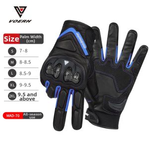 Motorcycle Safety Protective Gloves Carbon Fiber Leather