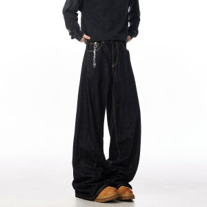 BWKA | Americana Retro Denim Wide Leg Black Cleanfit Jeans