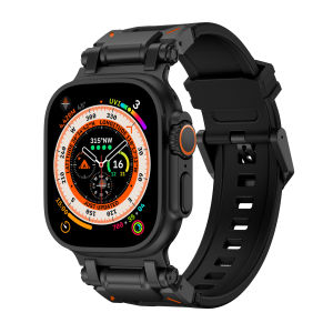 Geeshark | Sport Creative High End Apple Watch Band Silicone Metal