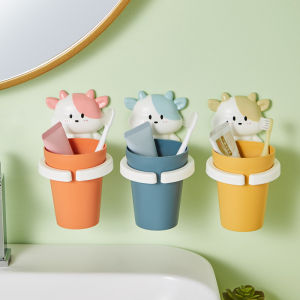 Wall-Mounted Easy-Install Multi-Purpose Toothbrush Cup