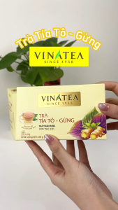 Trà Vinatea Thảo Mộc Tía Tô Gừng Túi Lọc Hộp 30g Trà Thảo Mộc Hương Vị Thơm Ngon Đặc Trưng
