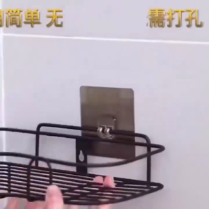 5/10ชิ้น ตะขอแขวนบนชั้นวางแบบใส - แผ่นยึดชั้นวางของติดผนัง - ตะขอแขวนบนชั้นวางติดผนังแบบไร้รอย - ตะขอแบบมีกาวในตัวที่แข็งแรงสำหรับอุปกรณ์ในครัวและห้องน้ำ