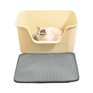 Mabalo Extra Large Open Style Semi-Closed Cat Litter Box Cat Toilet Prevent Spill Pet Supplies Cat Sand Pan Special Large Size