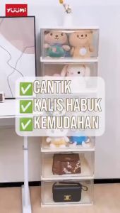 Yuumi acrylic vàng kem hộp nhựa trong suốt hộp đựng giày túi xách mỹ phẩm hộp mica hộp trưng bày mô hình