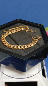 Sesuai Budak Shj An Ori.High Grade Quality Emas Korea (24K Gold Plated)Rantai Tangan Pattern Bunga(Pasir Sinar)Sinar2.Saiz ni Sesuai BUDAK Shj