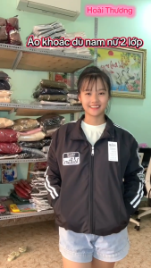 Áo Khoác Dù Nam In Nổi Chữ vuitio Bomber Khóa Kéo Cổ Đứng Phong Cách Streetwear