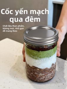 KuaKe | Portable Breakfast Cup with Lid for Overnight Oats