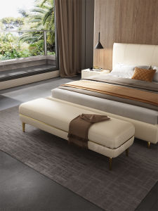 Accessible Luxury Fancy Bed End Stool Bedroom Spring Bed Stool Modern Minimalist Home Shoe Changing Stool Home Doorway Bench Stool