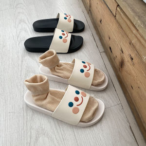 Korean Style Flat Bottom Slippers Indoor Home Womens Slippers Anti-Slip Summer Cartoon Cute Slippers Guo De Brand
