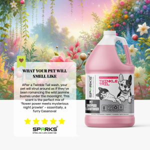 Sparks TWINKLE TAIL Aloe-Infused Pet Shampoo & Conditioner Free Pump - Naturally Nourishing Formula