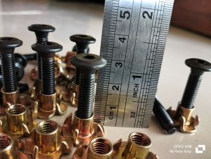 Baut cakar speker panjang 3cm kepala hitam pipih M6 L4 JCBC