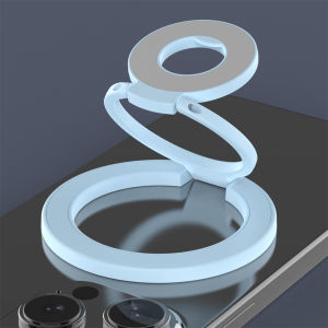 RQZN | Magnetic Phone Stand Dual Ring Magnetic Ring Holder Magsafe Magnetic Backplate Ultra Thin Foldable Dual-Sided Strong New Desktop Rotating Support Car Mount