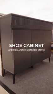 STARLEAD Kabinet Lemari Sepatu Batu Sinter Ambrosia Grey - Rak Tempat Sepatu dan Sandal