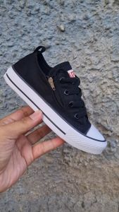 Sepatu Sekolah Anak Laki-Laki & Perempuan TK & SD Hitam Zipper Resleting