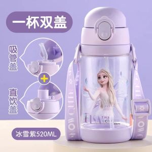 Good-looking Disney Frozen Girl Drinking Bottle Kids Female Student Strawberry Bear Straight Drink Cup Girl Tumbler