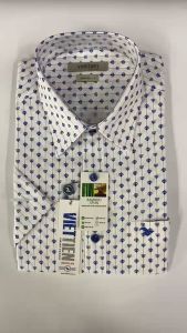 Áo sơ mi ngắn tay lai ngang Việt Tiến Regular 0333